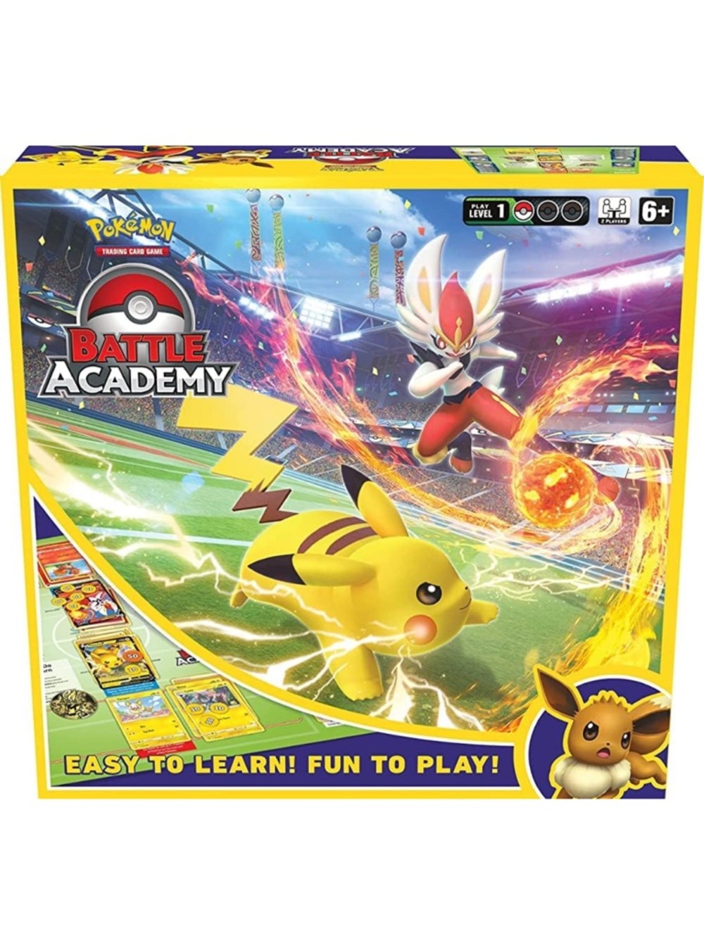 Pokemon Battle Academy Game Box - Yellow, Red, White, Purple